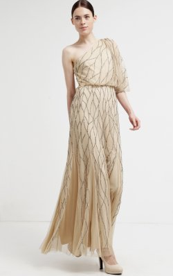 ADRIANNA PAPELL - Art Deco Shoulder Gown - Designer Dress hire