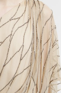 ADRIANNA PAPELL - Art Deco Shoulder Gown - Designer Dress hire