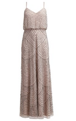 ADRIANNA PAPELL - Art Deco Nude Gown - Rent Designer Dresses at Girl Meets Dress