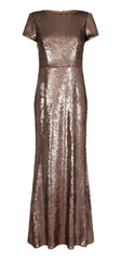 ADRIANNA PAPELL - Metallic Sequin Mermaid Gown - Designer Dress Hire