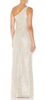 ADRIANNA PAPELL - Silver Sequin Mermaid Gown - Designer Dress hire