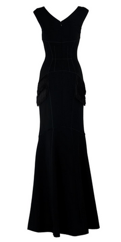 AMANDA WAKELEY - Niara Scuba Gown Black - Designer Dress hire