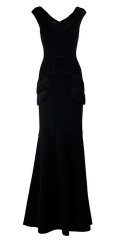 AMANDA WAKELEY - Niara Scuba Gown Black - Designer Dress hire