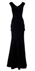 AMANDA WAKELEY - Niara Scuba Gown Black - Designer Dress Hire