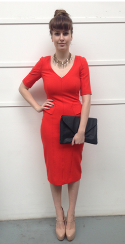 AMANDA WAKELEY - Susara Papaya Dress - Designer Dress hire