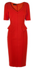 QUIZ - Red Satin Dip Hem Dress - Designer Dress hire 