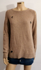 ANNIE BING - Beige Keyhole Jumper - Designer Dress hire