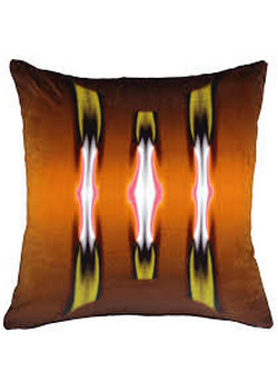 ANJALI HOOD - Orange Breasted Trogon Cushion - Designer Dress hire