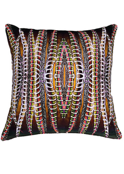 ANJALI HOOD - Orange Breasted Trogon Cushion - Designer Dress hire