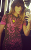 McQ ALEXANDER MCQUEEN - Khaki and Pink Intarsia Dress - Designer Dress hire