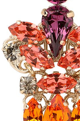 ANTON HEUNIS - Crystal Cluster Earrings - Designer Dress hire