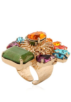 ANTON HEUNIS - Flower Motif Ring - Designer Dress hire