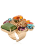 ANTON HEUNIS - Flower Motif Ring - Designer Dress hire