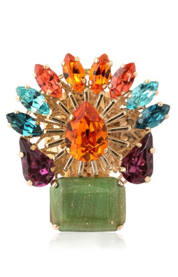 ANTON HEUNIS - Flower Motif Ring - Designer Dress hire