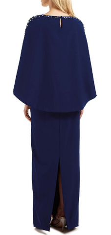 ARIELLA - Olympia Detachable Cape Gown - Designer Dress hire