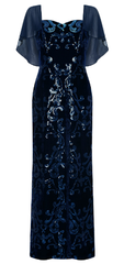 ARIELLA - Tala Sequin Velvet Gown - Designer Dress Hire