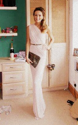 GORGEOUS COUTURE - The Bailey Maxi Blush - Designer Dress hire