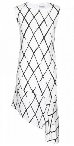 BALENCIAGA - Graphic Frill Dress - Designer Dress hire