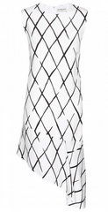 BALENCIAGA - Graphic Frill Dress - Designer Dress Hire