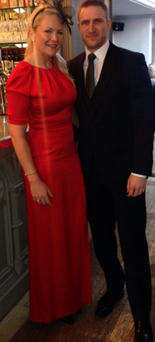 BEULAH - Burgundy Painted Lady - Designer Dress hire