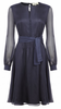 BEULAH - Ophelia Blue Ruffle Dress - Designer Dress hire 