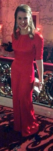 BEULAH - Burgundy Painted Lady - Designer Dress hire