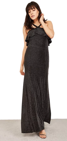 MIMI + ALICE - Charlotte Ruffled Halter Dress - Designer Dress hire