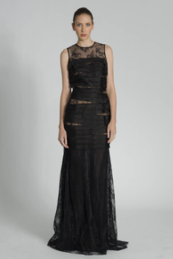 lace detail maxi dress venus Venus Tank Dress in Noir main image 0