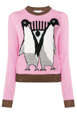 CHIARA FERRAGNI - Pink Penguin Jumper - Designer Dress hire