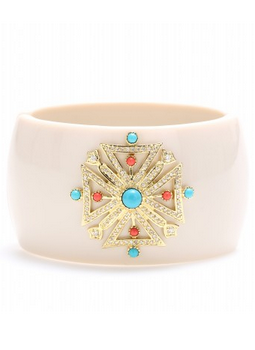 CZ by KENNETH JAY LANE - Oval Hinge Cuff - Designer Dress hire