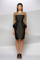 CARMEN MARC VALVO - Illusion Cocktail Dress - Designer Dress Hire