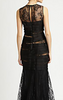 CARMEN MARC VALVO - Sleeveless Lace Shutter Gown - Designer Dress hire