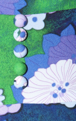CARVEN - Retro Blue Floral Dress - Designer Dress hire