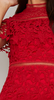 CHI CHI LONDON - Red Lace Raye Dress - Designer Dress hire