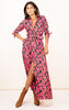 DANCING LEOPARD - Dove Dress Pink Hibiscus - Designer Dress hire
