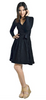Self Portrait - Black Bow Midi Dress - Designer Dress hire 