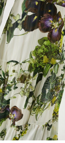 KAREN MILLEN - Botanical Lace Up Midi Dress - Designer Dress hire