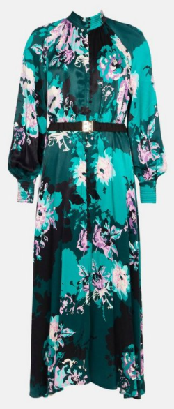slim fit dress slacks Botanical Lace Up Midi Dress