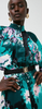 KAREN MILLEN - Drama Floral Satin Maxi - Designer Dress hire