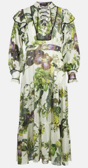 KAREN MILLEN - Botanical Lace Up Midi Dress - Rent Designer Dresses at Girl Meets Dress