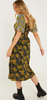QUIZ - Black Floral Midi Dress - Designer Dress hire