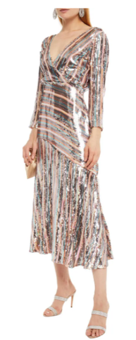 RIXO - Tyra Sequin Wrap Dress - Designer Dress hire