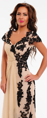 SHERRI HILL - Nude Dress 1600 - Designer Dress hire