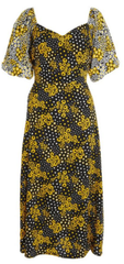 QUIZ - Black Floral Midi Dress - Rent Designer Dresses at Girl Meets Dress