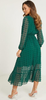 QUIZ - Green Sleeved Midaxi Dress - Designer Dress hire