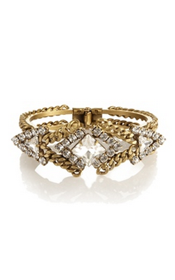 ELIZABETH COLE - Hinge Swarovski Bracelet - Designer Dress hire