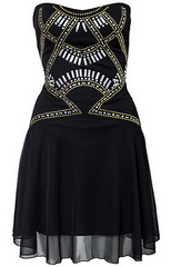 ELISE RYAN - Front Studded Waist Dress - Designer Dress Hire