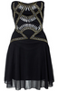 ELISE RYAN - Front Studded Waist Dress - Designer Dress hire
