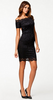 ELISE RYAN - Off Shoulder Lace Dress Black - Designer Dress hire
