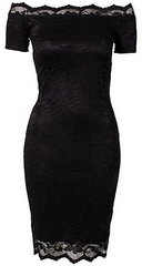 ELISE RYAN - Off Shoulder Lace Dress Black - Rent Designer Dresses at Girl Meets Dress